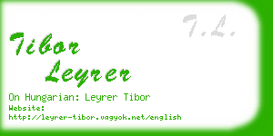 tibor leyrer business card